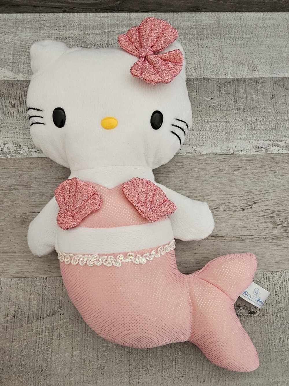 Hello Kitty Pink Glittery Mermaid Plush Toy Stuffed Animal King Plush 2006